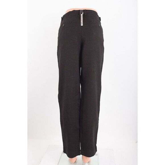 People Like Frank Womens Pants Size 6 Black Linen Straight Fit NWT - Picture 4 of 7